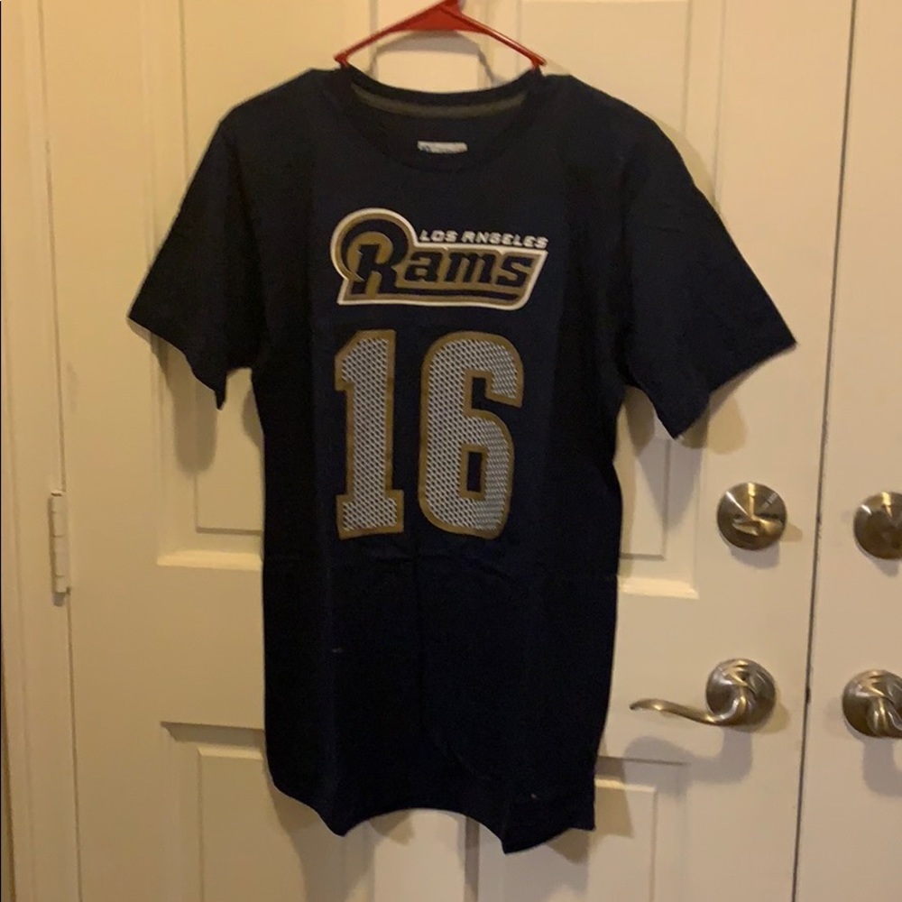 Navy Blue Los Angeles Goff #16 Rams T-shirt